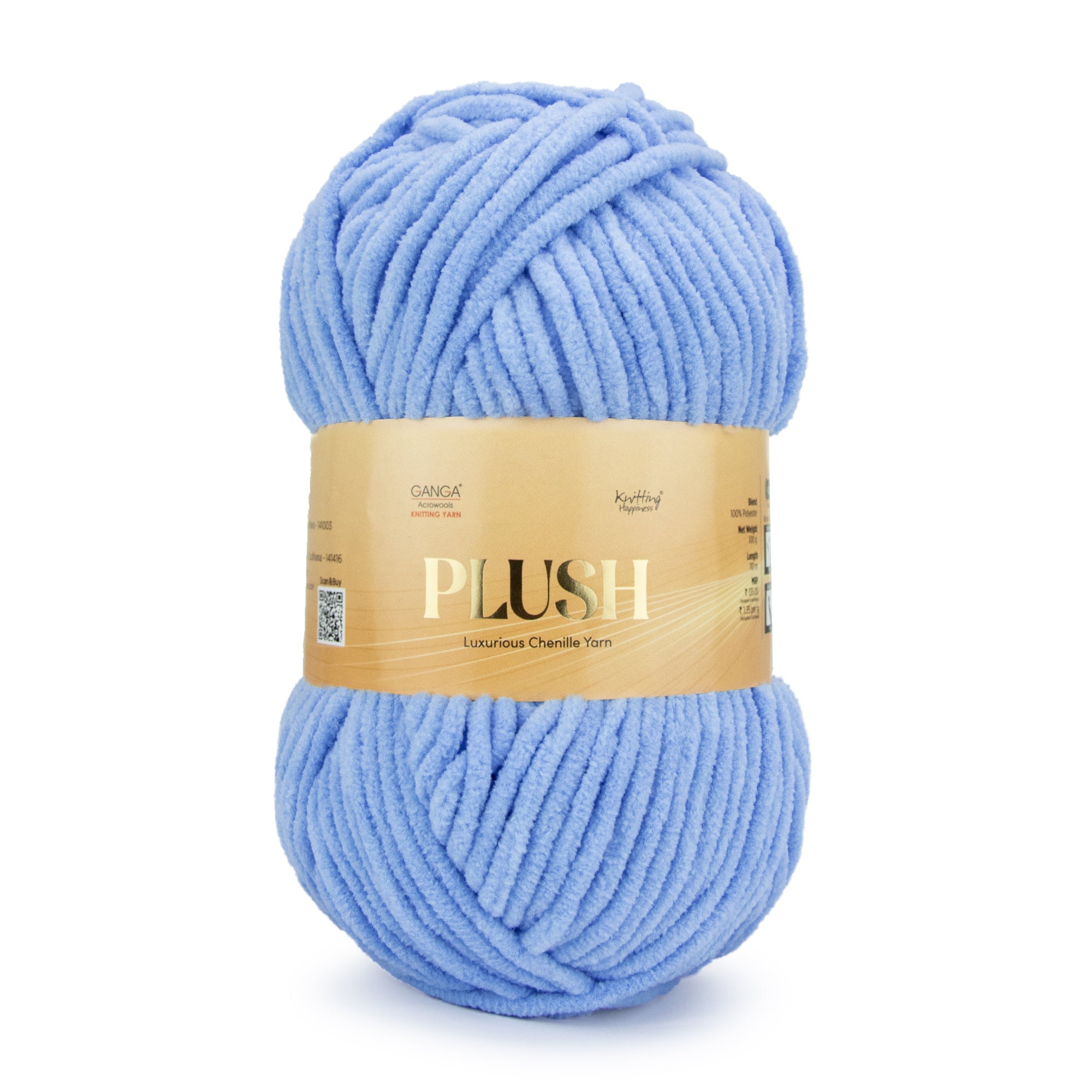 Plush Luxurious Chenille Yarn Pack of 2 balls (100 g * 2 = 200 g)