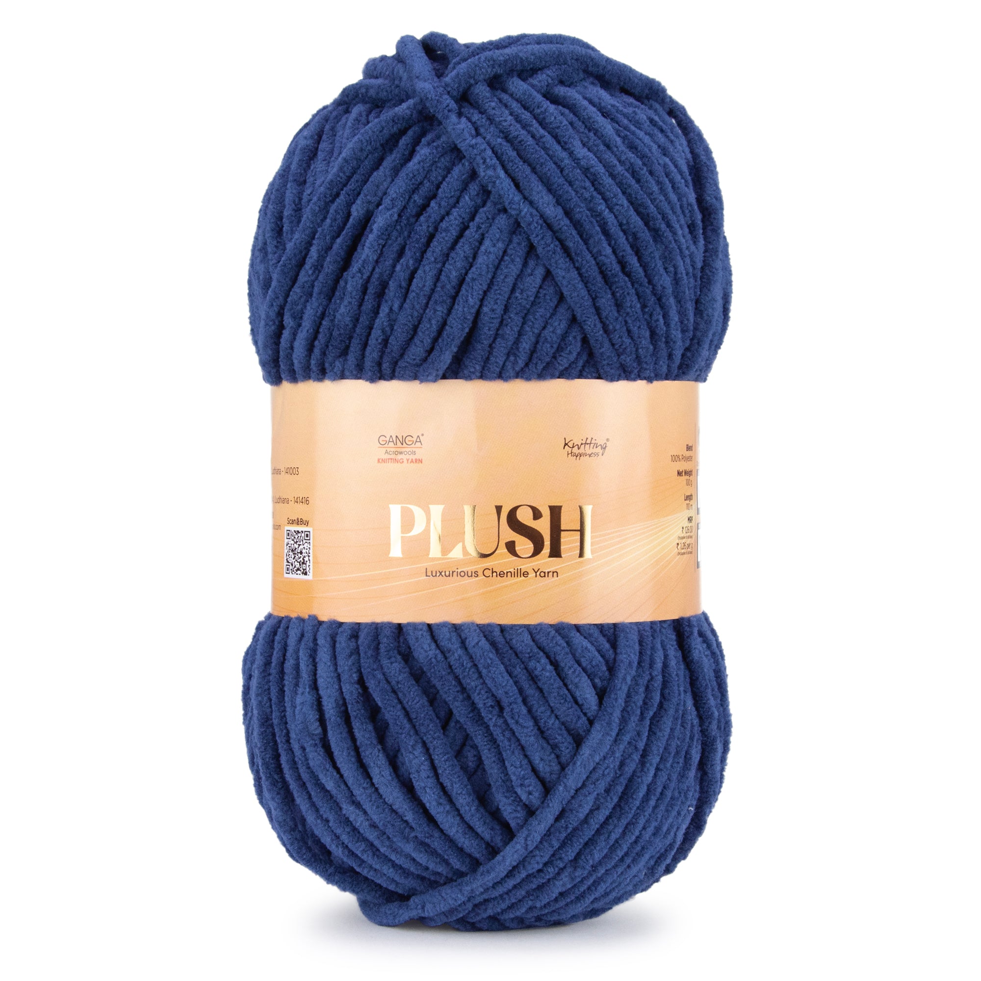 Plush Luxurious Chenille Yarn Pack of 2 balls (100 g * 2 = 200 g)