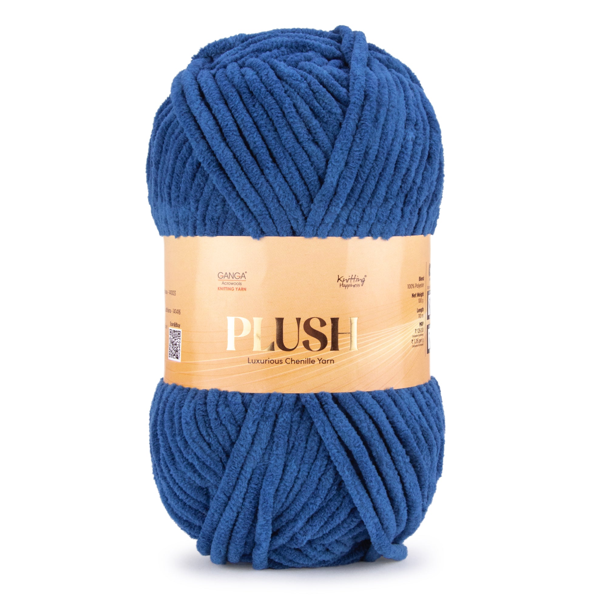 Plush Luxurious Chenille Yarn Pack of 2 balls (100 g * 2 = 200 g)