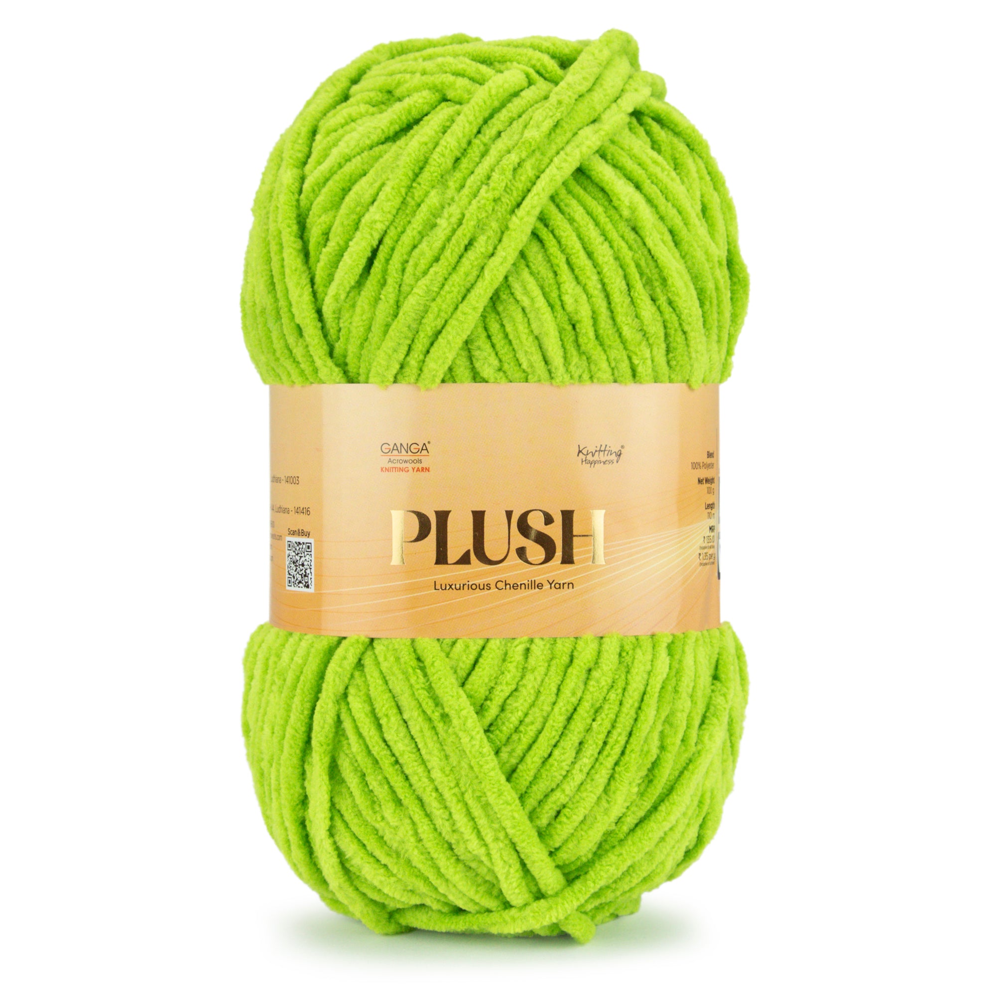 Plush Luxurious Chenille Yarn Pack of 2 balls (100 g * 2 = 200 g)