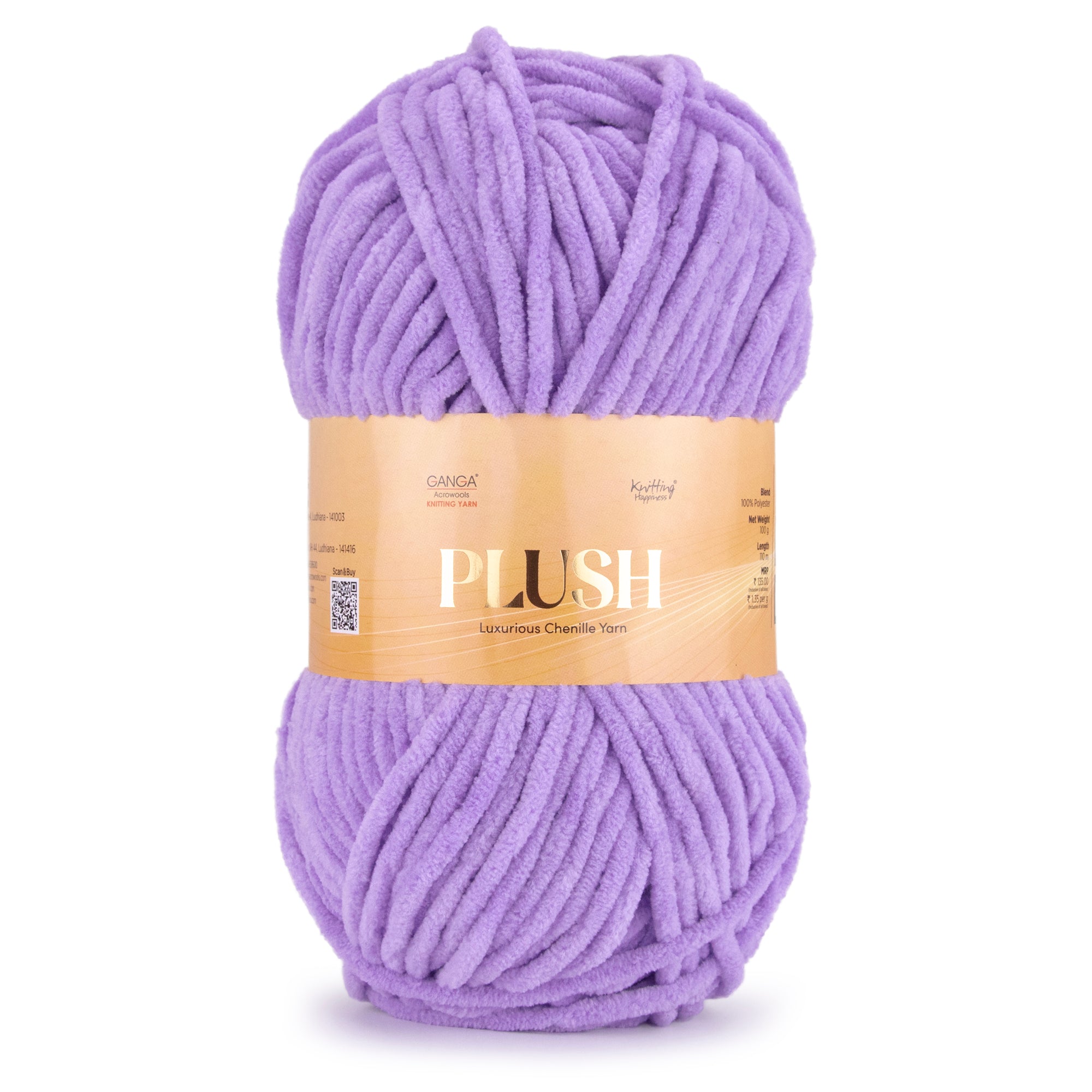 Plush Luxurious Chenille Yarn Pack of 2 balls (100 g * 2 = 200 g)