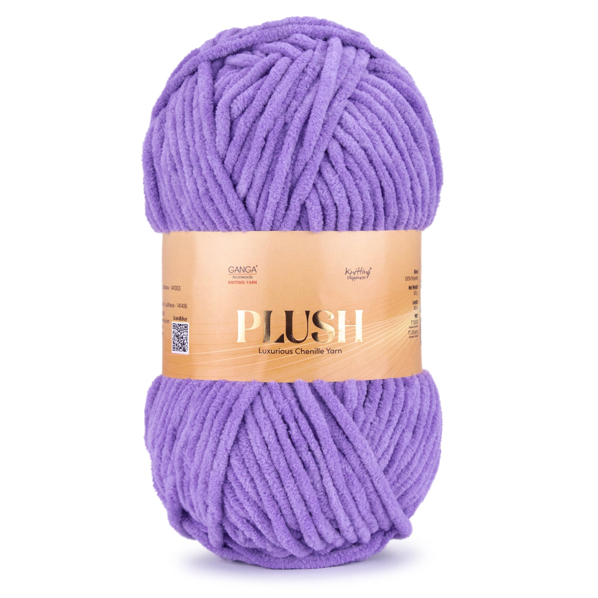 Plush Luxurious Chenille Yarn Pack of 2 balls (100 g * 2 = 200 g)