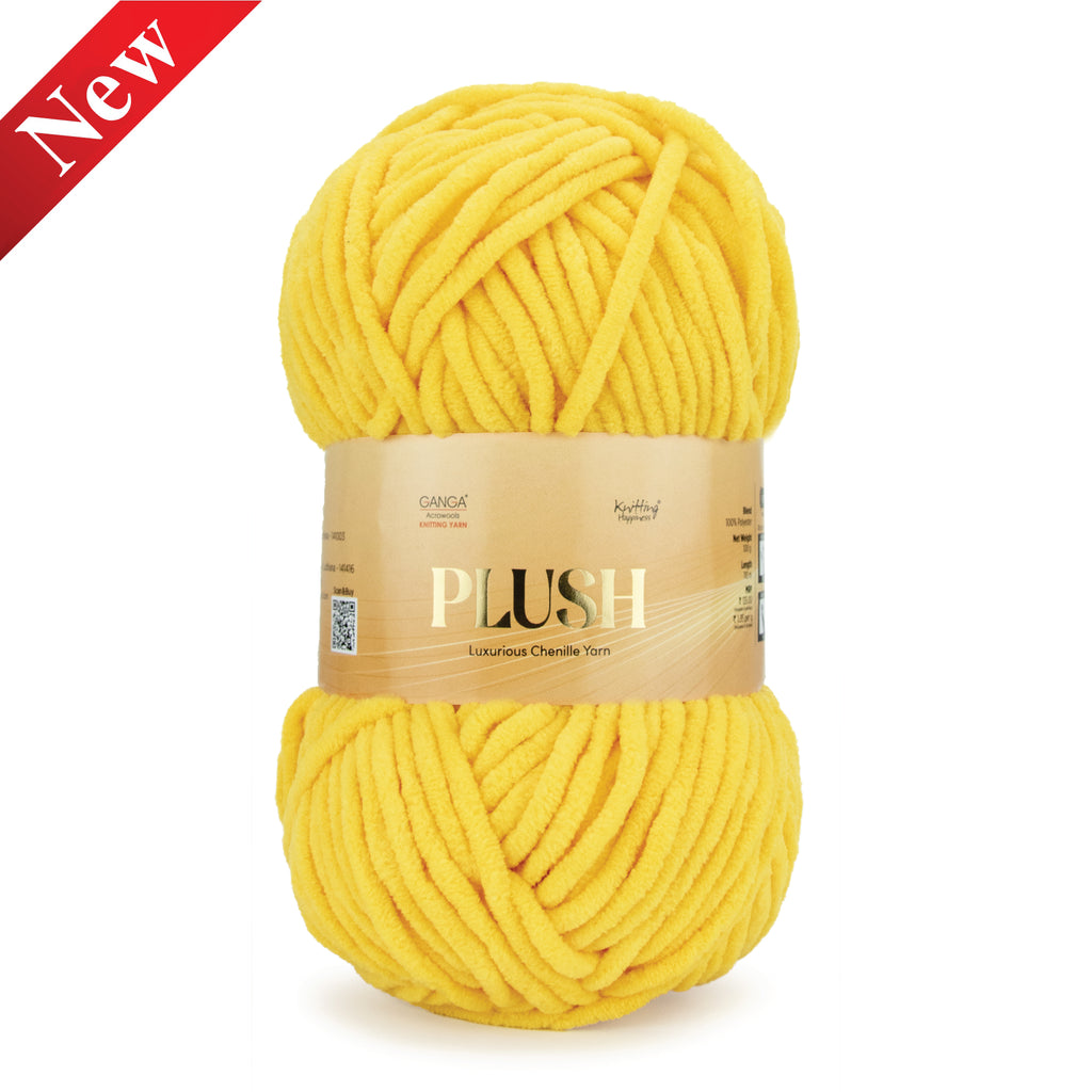 Plush Luxurious Chenille Yarn Pack of 2 balls (100 g * 2 = 200 g)