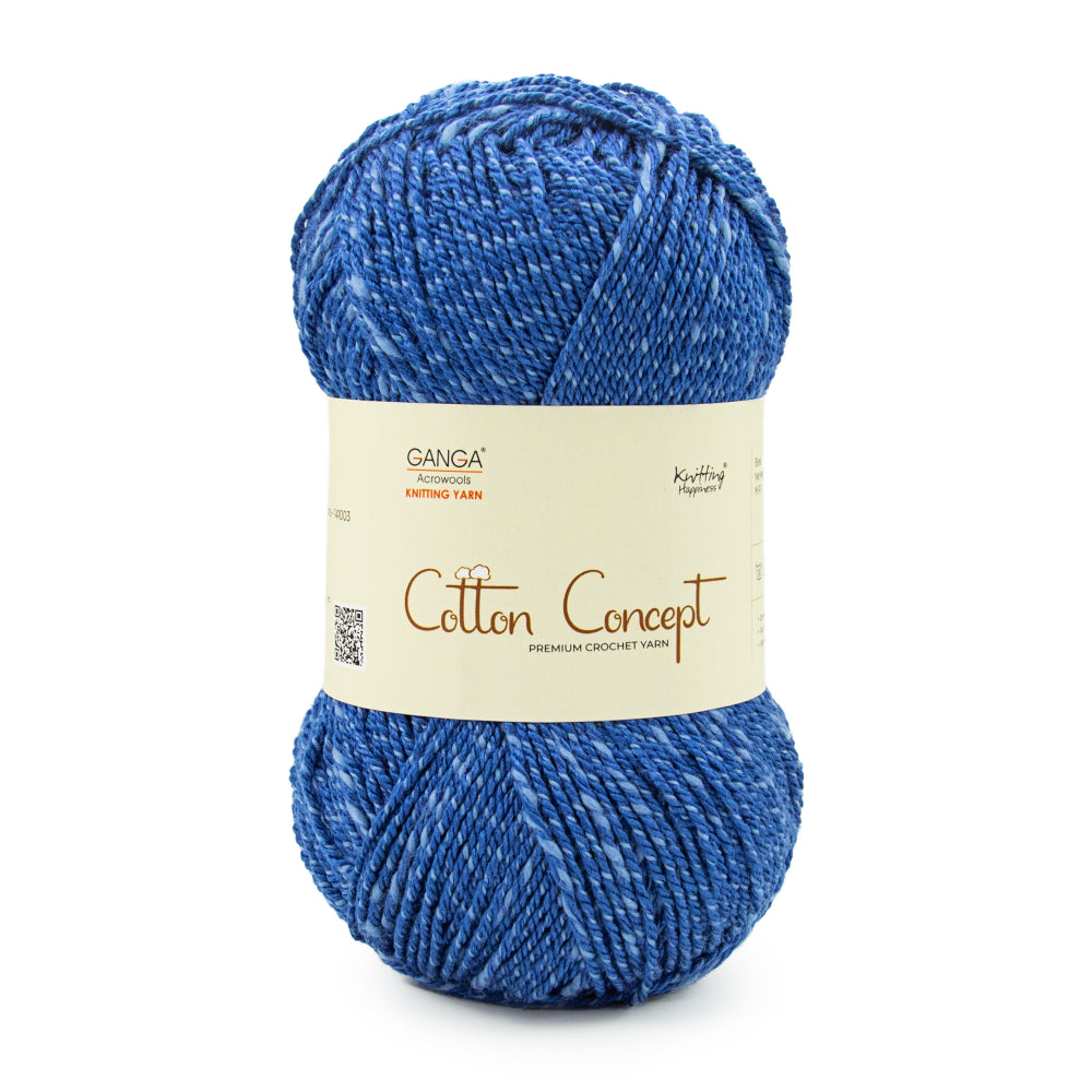 Omega, Karen, Cotton Yarn, 713, Azul Agua (Water Blue) – Copper