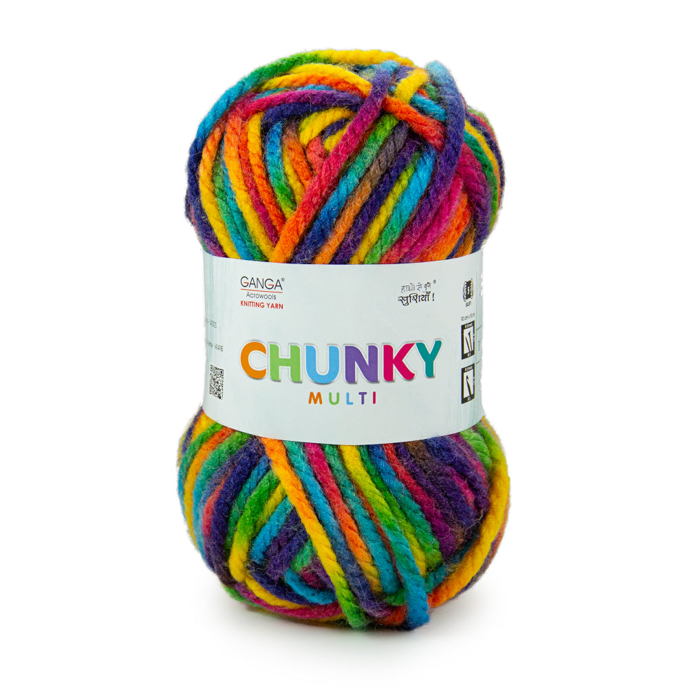 Chunky Multicolor Yarn - Knitting Happiness