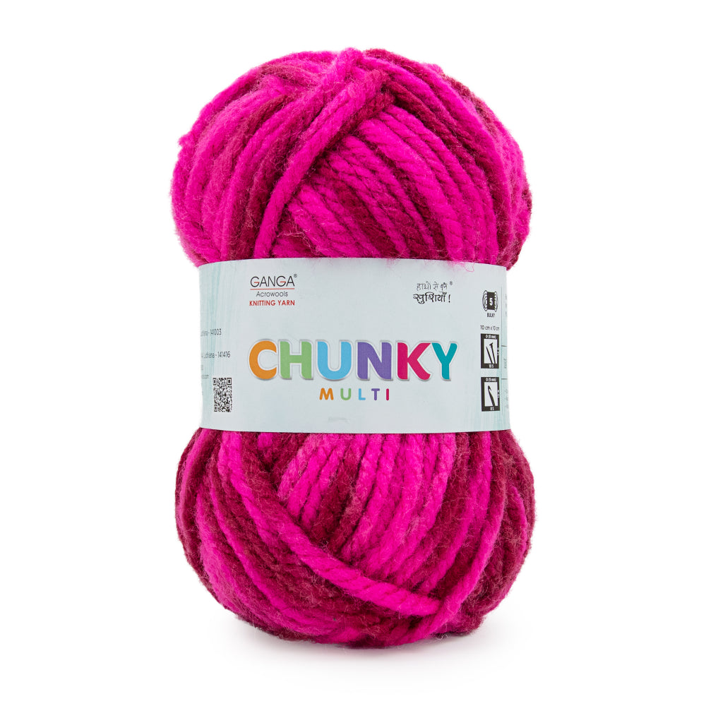 Chunky Multicolor Yarn - Knitting Happiness